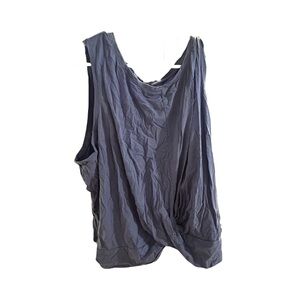 Blue Athletic Muscle Tee Crop Tank NWOT